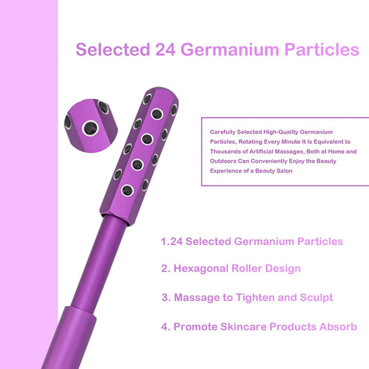 Germanium Stone Face Massager Roller Beauty Sculptor Roller Facial Massage Tool for Lifting Sculpting