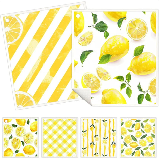 6 Pack Swedish Dishcloths for Kitchen Reusable Dish Towels Paper Towels Cloths WashableAbsorbent Cellulose Cleaning Sponge Clot