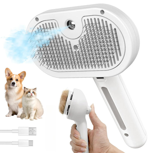 Pet Spray Hair Comb Pet Hair Remover Cleaning Brush Cats Grooming Dog Accessories Tools Dematting Water Mist Humidifier Comb